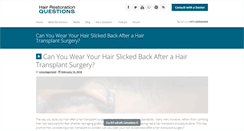Desktop Screenshot of hairrestorationquestions.com