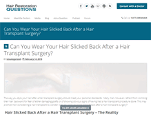 Tablet Screenshot of hairrestorationquestions.com